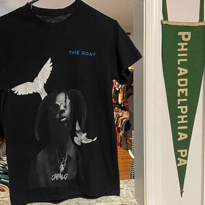 Mens Small Black Polo G The Goat Rap Tee